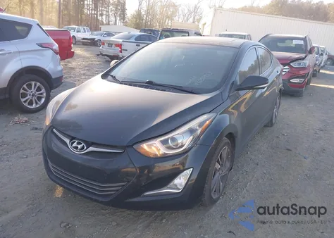2014 Hyundai Elantra Limited z USA, uszkodzony, nr VIN 5NPDH4AEXEH474060